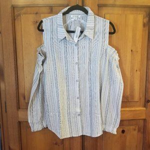 Simple Noelle off the shoulder button down size L/XL